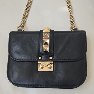 Valentino Black Leather rock stud bag